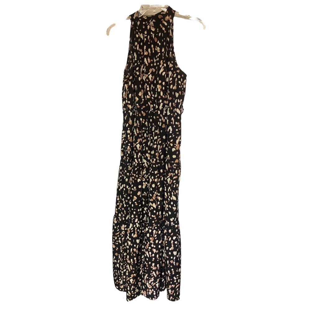 Lishly tiered sleeveless halter ladies Dress large 8 / 10